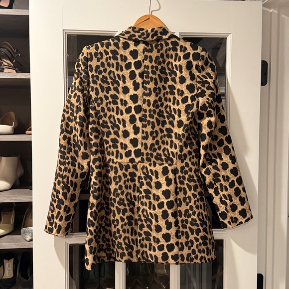 ZARA NWT Animal Print Button Frock Coat - Picture 3 of 5